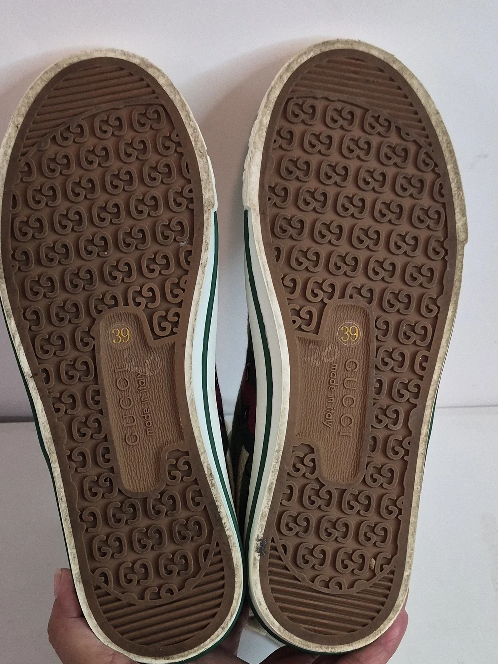 Gucci Green GG Canvas High-Top Sneakers Size 39